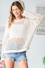 Load image into Gallery viewer, NEWEST ARRIVAL *LAST ONE* Ivory Crochet Sweater
