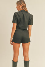 Load image into Gallery viewer, NEWEST ARRIVAL Black Crop Blazer Skort Set
