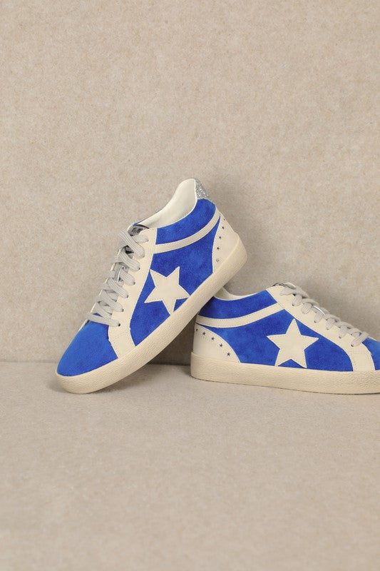 NEWEST ARRIVAL Blue Star High Sneakers
