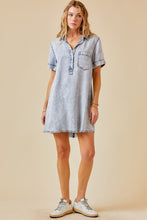 Load image into Gallery viewer, NEWEST ARRIVAL Washed Denim Shirt Dress
