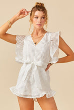 Load image into Gallery viewer, NEWEST ARRIVAL White Ruffle Romper
