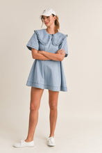 Load image into Gallery viewer, NEWEST ARRIVAL *RESTOCK COMING* Denim Peter Pan Collar Dress
