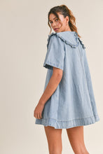 Load image into Gallery viewer, NEWEST ARRIVAL *RESTOCK COMING* Denim Peter Pan Collar Dress
