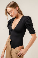 Load image into Gallery viewer, NEWEST ARRIVAL Black Deep Plunge Bodysuit
