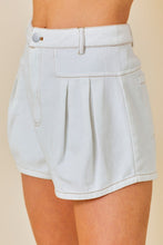Load image into Gallery viewer, NEWEST ARRIVAL White Flare Pleated Shorts

