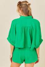 Load image into Gallery viewer, NEWEST ARRIVAL Green Gauze Shorts Set
