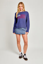 Load image into Gallery viewer, NEWEST ARRIVAL Navy Stitched Knit Sweater
