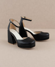 Load image into Gallery viewer, NEWEST ARRIVAL Black Chunky Mary Jane Heels

