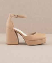 Load image into Gallery viewer, NEWEST ARRIVAL Taupe Chunky Mary Jane Heels
