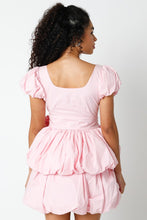 Load image into Gallery viewer, NEWEST ARRIVAL Pink Bubble Bow Mini Dress
