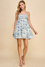 Load image into Gallery viewer, NEWEST ARRIVAL Blue Vintage English Printed Dress
