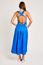 Load image into Gallery viewer, NEWEST ARRIVAL Royal Blue Linen Midi Dress
