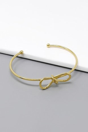 NEWEST ARRIVAL Gold Bow Bangle Bracelet