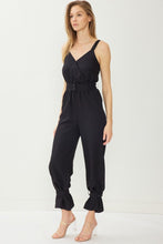Load image into Gallery viewer, FINAL SALE Black Sleeveless Jogger Jumpsuit
