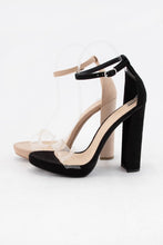 Load image into Gallery viewer, Clear Strap Block Heels
