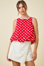 Load image into Gallery viewer, NEWEST ARRIVAL Red/White Polka Dot Bubble Blouse
