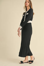 Load image into Gallery viewer, NEWEST ARRIVAL Baby Blue Contrast Detail Sweater Midi Dress
