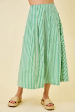 Load image into Gallery viewer, LAST ONE Green Striped Midi Skirt Set
