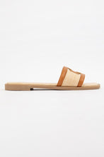 Load image into Gallery viewer, NEWEST ARRIVAL Cognac Raffia Slides
