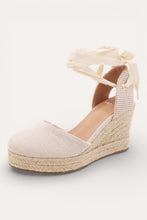 Load image into Gallery viewer, NEWEST ARRIVAL Natural Crochet Lace Up Wedges
