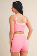 Load image into Gallery viewer, NEWEST ARRIVAL Pink Contrast Binding Athletic Shorts Set
