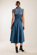 Load image into Gallery viewer, NEWEST ARRIVAL Denim Sleeveless Button Down Midi Dress
