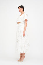 Load image into Gallery viewer, ONLINE ONLY White Seashell Beachy Embroidered Maxi Skirt Set
