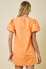 Load image into Gallery viewer, NEWEST ARRIVAL Apricot Orange Bubble Sleeve Mini Dress
