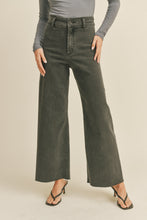 Load image into Gallery viewer, NEWEST ARRIVAL Black Wash High Rise Crop Denim Jeans

