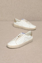 Load image into Gallery viewer, NEWEST ARRIVAL White/Gold Star Sneakers
