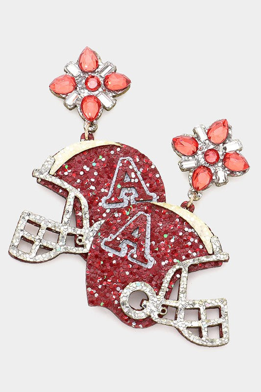 FINAL SALE Alabama Football Helmet Earrings