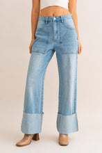 Load image into Gallery viewer, NEWEST ARRIVAL Large Cuff Denim Jeans
