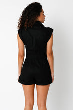 Load image into Gallery viewer, Black Button Down Romper
