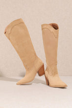 Load image into Gallery viewer, NEWEST ARRIVAL Apricot Brown Knee High Western Boots
