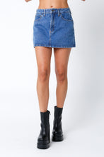 Load image into Gallery viewer, NEWEST ARRIVAL Medium Wash Blue Jean Denim Mini Skirt
