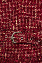 Load image into Gallery viewer, FINAL SALE Burgundy Red Tweed Skirt Set
