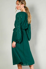 Load image into Gallery viewer, FINAL SALE Sequin Sleeve Midi Dress
