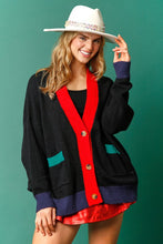 Load image into Gallery viewer, FINAL SALE Black Nutcracker Sequin Cardigan
