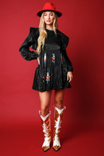 Load image into Gallery viewer, FINAL SALE Black Smocked Nutcracker Dress
