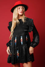 Load image into Gallery viewer, FINAL SALE Black Smocked Nutcracker Dress
