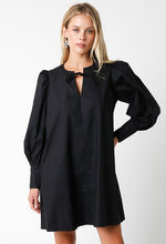 Load image into Gallery viewer, Black Puff Long Sleeve Dress
