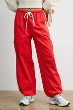 Load image into Gallery viewer, NEWEST ARRIVAL Red/White Striped Drawstring Cuffed Pants

