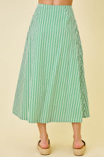 Load image into Gallery viewer, LAST ONE Green Striped Midi Skirt Set
