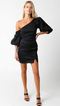 Load image into Gallery viewer, Black Off Shoulder Mini Dress
