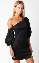 Load image into Gallery viewer, Black Off Shoulder Mini Dress
