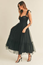 Load image into Gallery viewer, FINAL SALE Shoulder Tie Ruched Tiered Cocktail Dress
