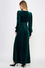Load image into Gallery viewer, LAST ONE FINAL SALE Hunter Green Velvet Maxi Dress
