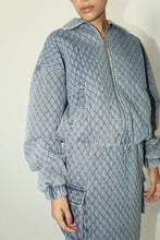 Load image into Gallery viewer, ONLINE ONLY Denim Quilted Jacket and Midi Skirt Set
