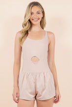Load image into Gallery viewer, Tan Open Front Athletic Romper
