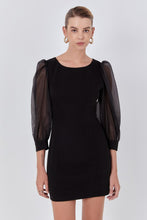 Load image into Gallery viewer, LAST ONE FINAL SALE Black Organza Mini Dress
